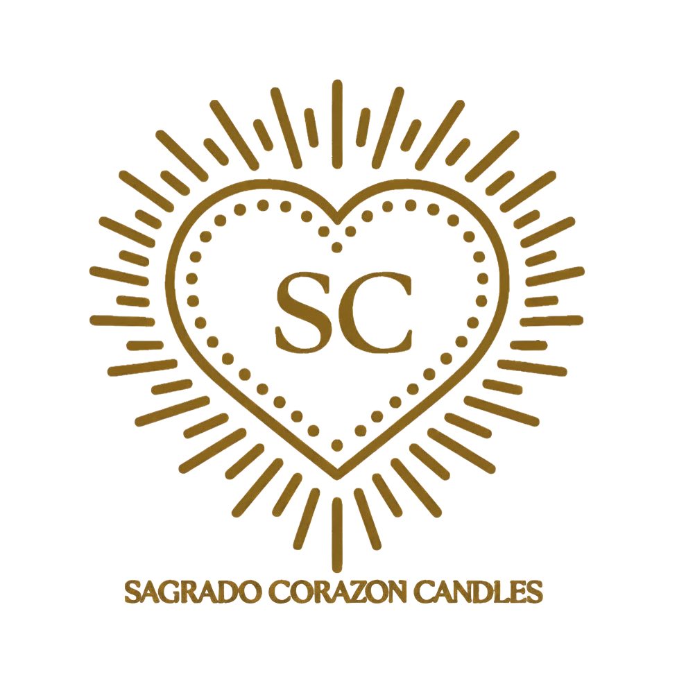 Logo of Sagrado Corazon Candles with a heart design and 'SC' initials on a white background.